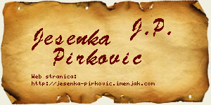 Jesenka Pirković vizit kartica